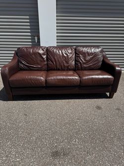 Chateau D’ax brown leather couch