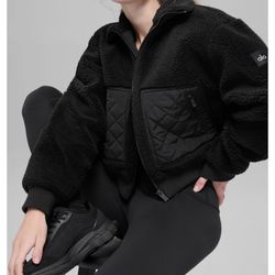 Alo Sherpa Edge Bomber Jacket Size Small