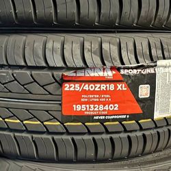 225/40/18 Brand New Tires 