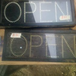 Neon Green Open Signs