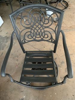 Wrought Iron Bistro Metal Outdoor Patio Furniture Dining Chair