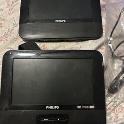 Phillips Dual Screen DVD Player For Car/home