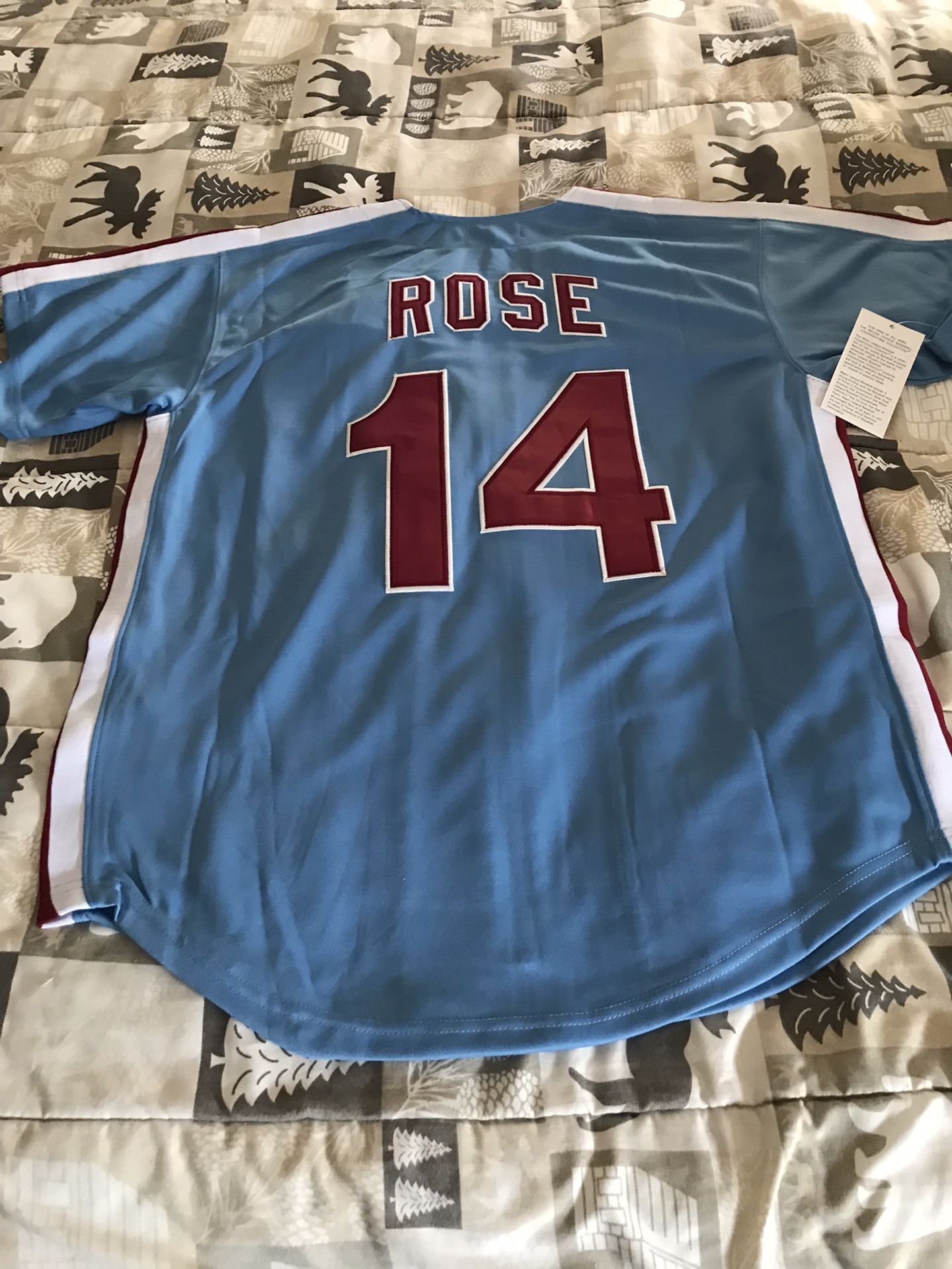 Phillies Pete Rose Throwback New Jersey Medium 