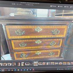 Two colonial style matching salad wood dressers