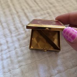 Vintage 1960s Brass/Leather Pill Box & Trinket Case