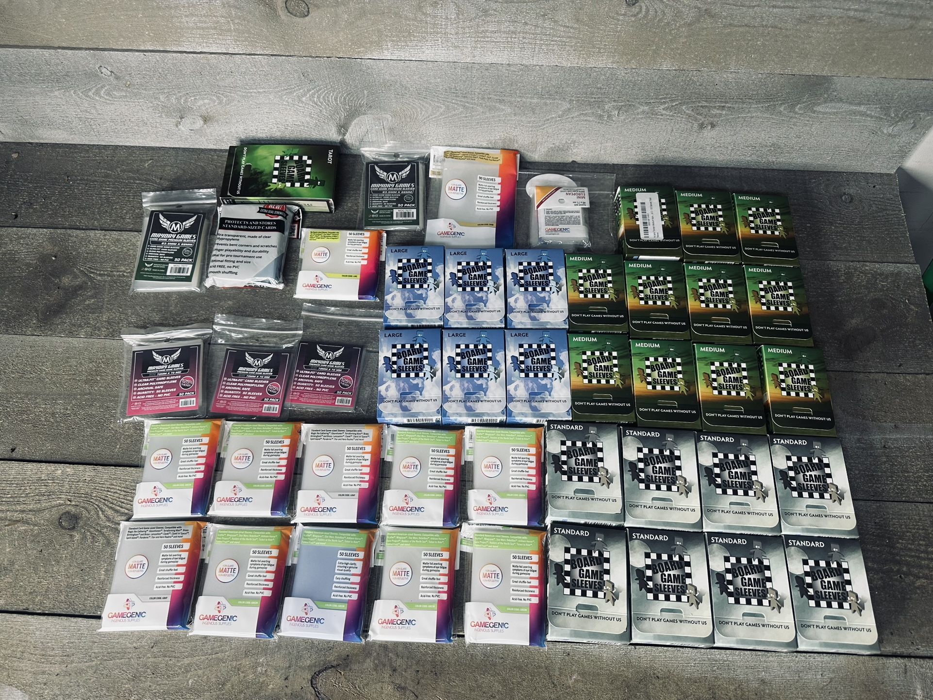 Huge Lot Of Board Game Card Sleeves Medium Standard Small Large 2000+ Gamegenic