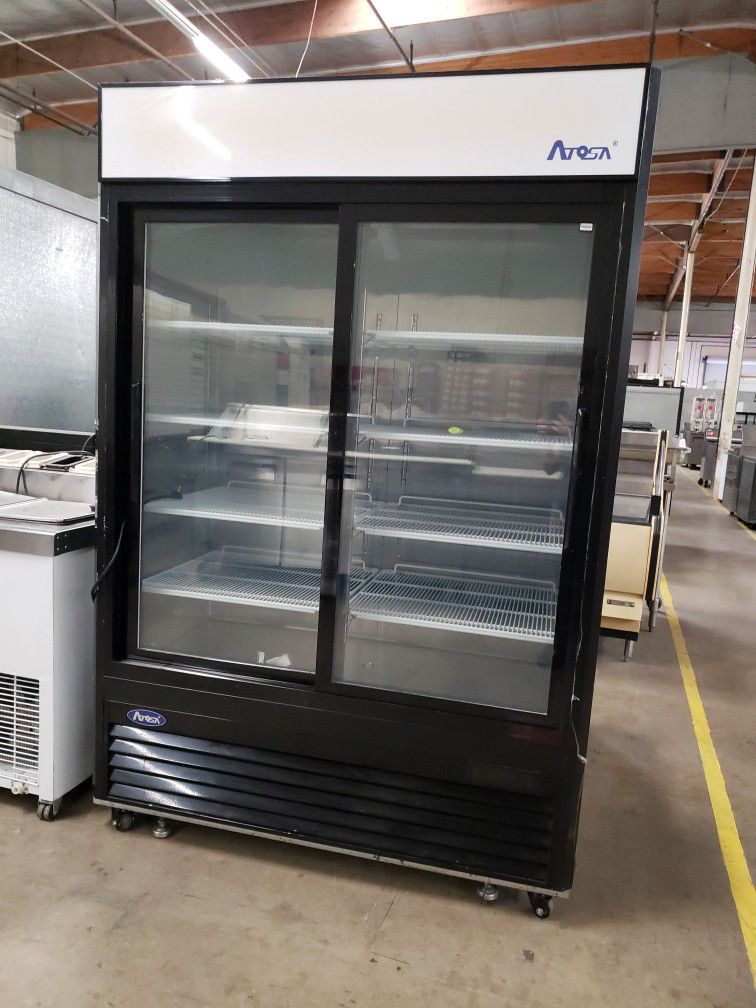 Used Atosa 2 Sliding Glass Door Refrigerator