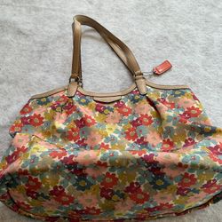 Coach Flower Multi Color Purse