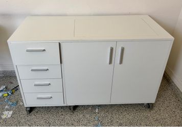 Arrow Harriet Full-Size Sewing Cabinet - Ash White