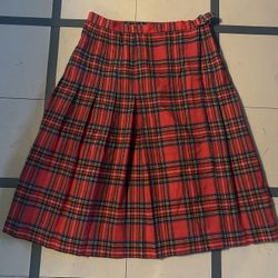 Vintage Wool Pleated Skirt 