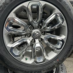 DODGE RAM WHEELS. NEW TIRES 275/55/20