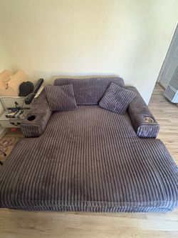 Grey lounge chair