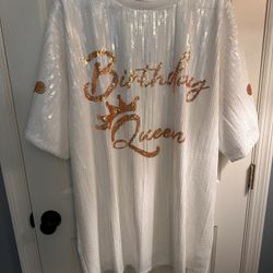 Birthday Queen Shirt Dress