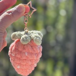 Strawberry 🍓 Keychain Handmade 🧶 Crochet 🧶 Plushie 