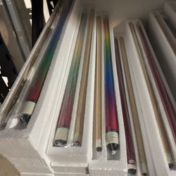 Pool cue sticks rainbow or soild color $10