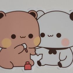 Bubu Dudu Bear Sticker Dudu Painting Bubu Nails High Quality Matte Premium