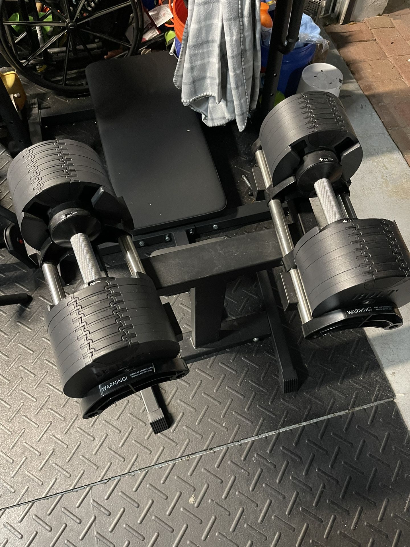 80 Pound Adjustable Dumbbells With Stand