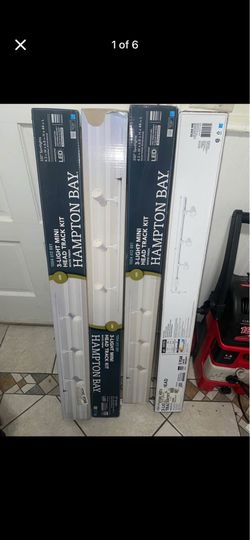 Hampton bay 3 light mini track head light kit led. Lot of 4