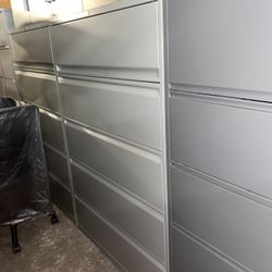 Knoll 5 high lateral file cabinet 
