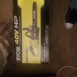 Ryobi 40 Volt HP Brushless Chainsaw With A 14 Inch Bar