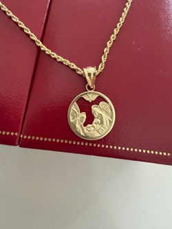 14K GOLD BAPTISM NECKLACE 16 INCHES LONG