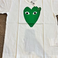 Comme Des Garçons Tee With Green Heart