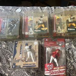 Mcfarlane Sports Lot Favre George Strasberg Piazza