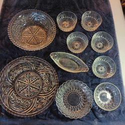 Glass Bowls And Plate
