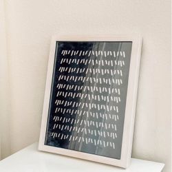 Black and white framed print simple