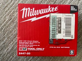 Milwaukee M12 3/8" Crown Stapler 2447-20