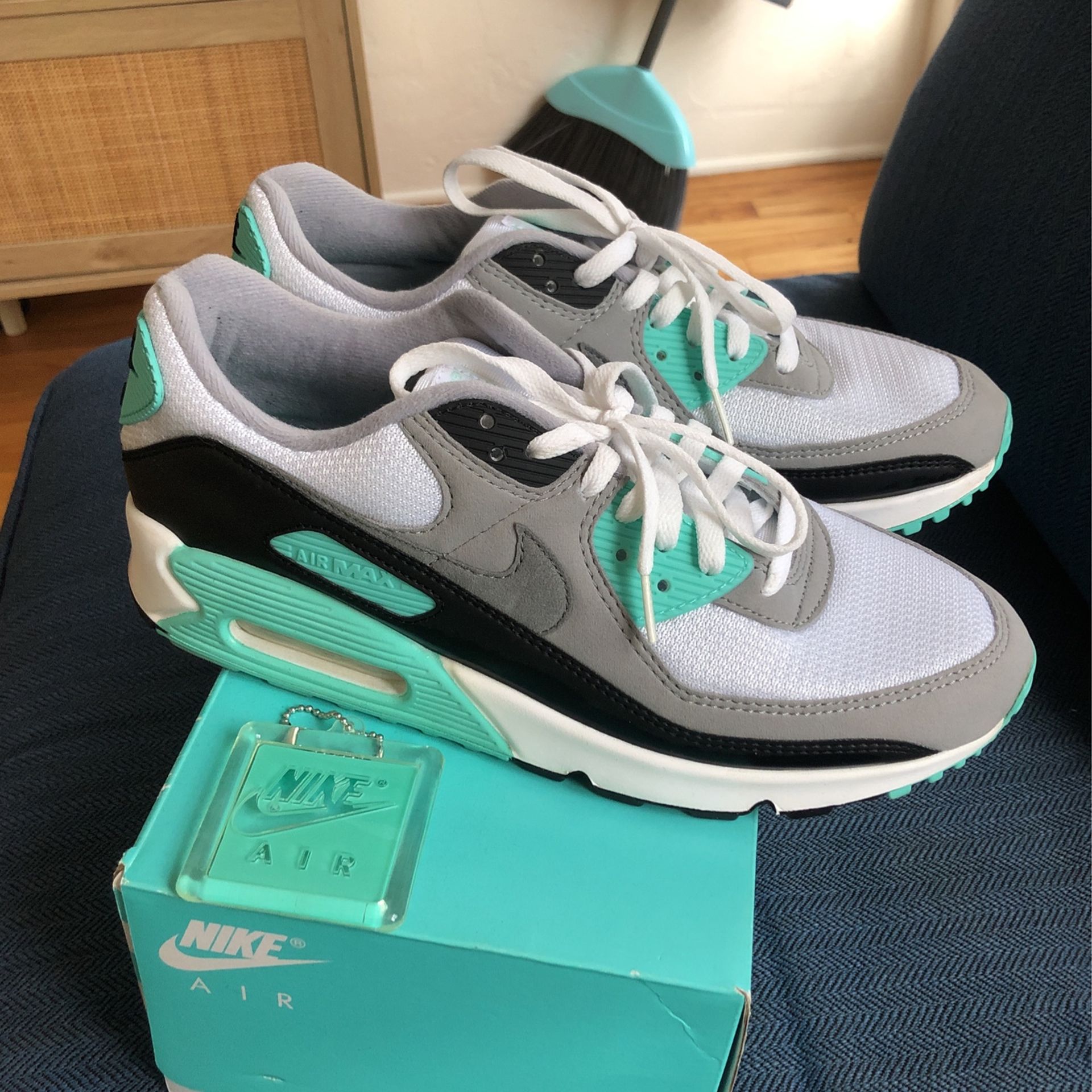Nike AIR max 90 White/Grey/ Turquoise