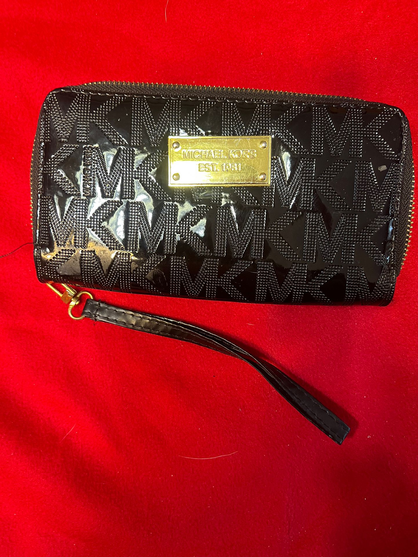 Michael Kors Woman's Wristlet Wallet Black 