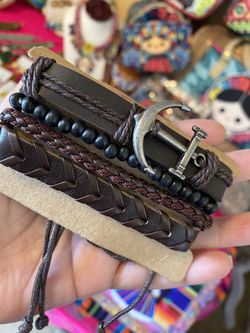 Pulseras Para Hombre De Piel 