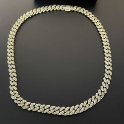 Gold Filled Iced Out Diamond Chain Necklace 20” 
