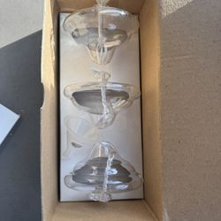 set of Princess House Heritage crystal floating oil lamps