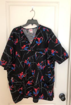 Cute Spider-Man scrub top