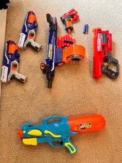 Nerf guns and one water gun