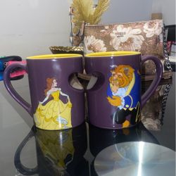 Disney Beauty And The Beast Couples Cups 