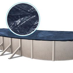 Winter pool cover 18 x33 oval (black)