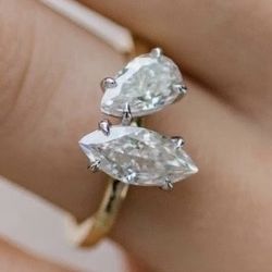 Moissanite Diamond Rings| White Gold | Size 9