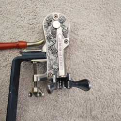 Legacy Corkscrew Table Mount Wine Bottle Cork Opener Antique 9.5”