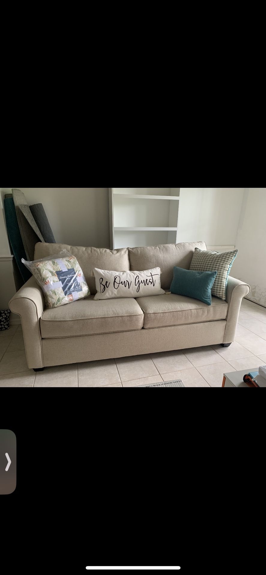 Sofa Bed with Queen Sized Gel Mattress