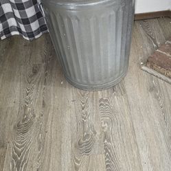 Galvanized steel garbage can