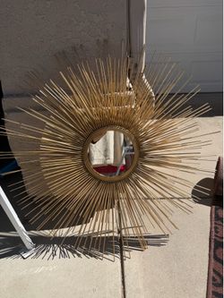 Gold sunburst mirror