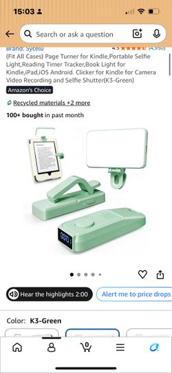 Sycetu Page Turner for Kindle K3-Green - Brand New