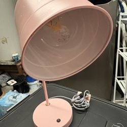 18" Desk Lamp, Matte Pink & Gold