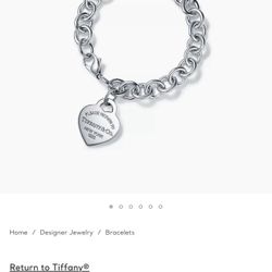 Tiffany Heart Tag Charm Bracelet