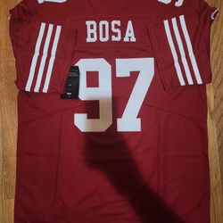 San Francisco 49ers football uniform No.97 Nick Bosa jersey embroidery