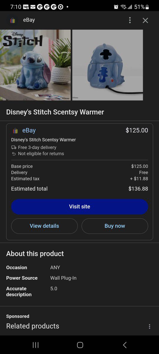 Scentsy Warmer Stitch