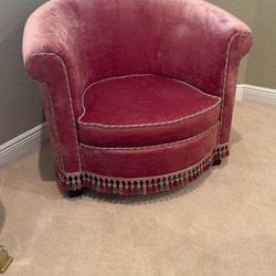 Pink Barrel Chair